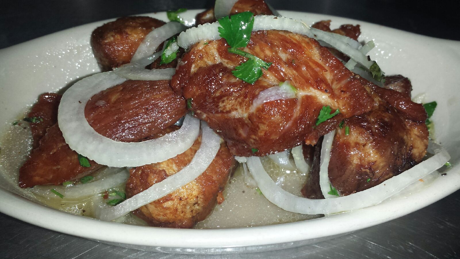 Fried Marinated Pork Chunks 